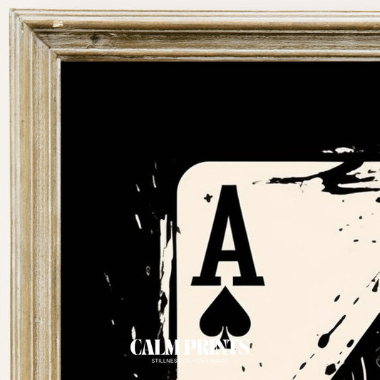 Stylish art print inspired by the iconic Ace of Spades playing card