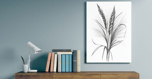 Premium Calmprint eco-friendly nature artwork in a modern workspace setting