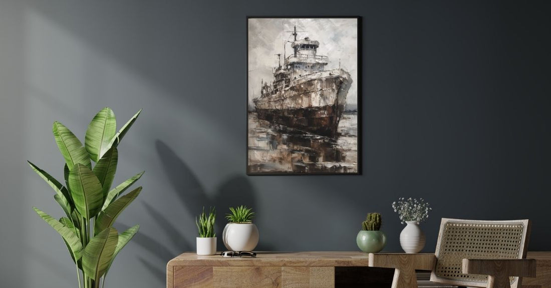 Eco-friendly Calmprint wall art of a serene seascape with turquoise water