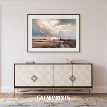 Calm Pastel Landscape at Dusk Poster