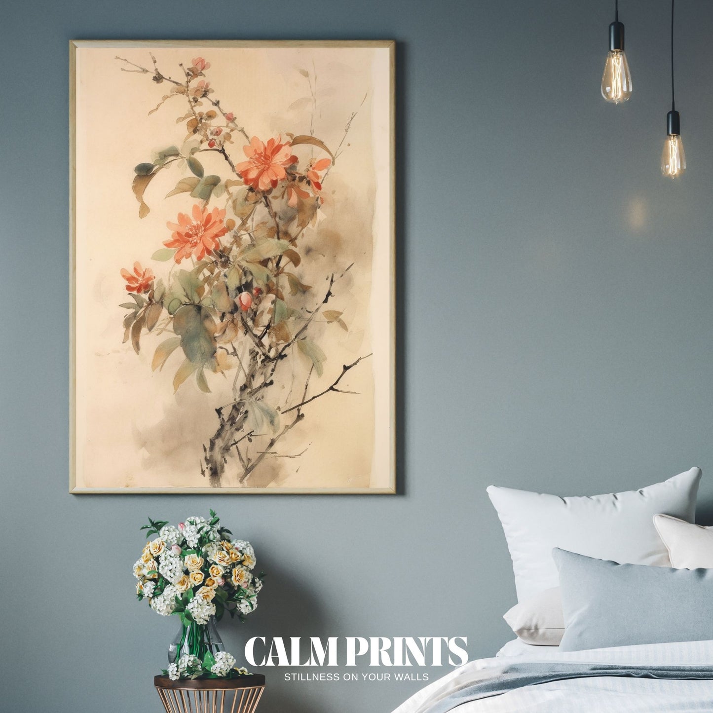 Delicate Floral Watercolor Art Poster