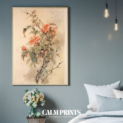 Delicate Floral Watercolor Art Poster