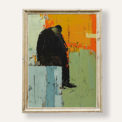 Abstract solitude poster capturing the quiet beauty of stillness