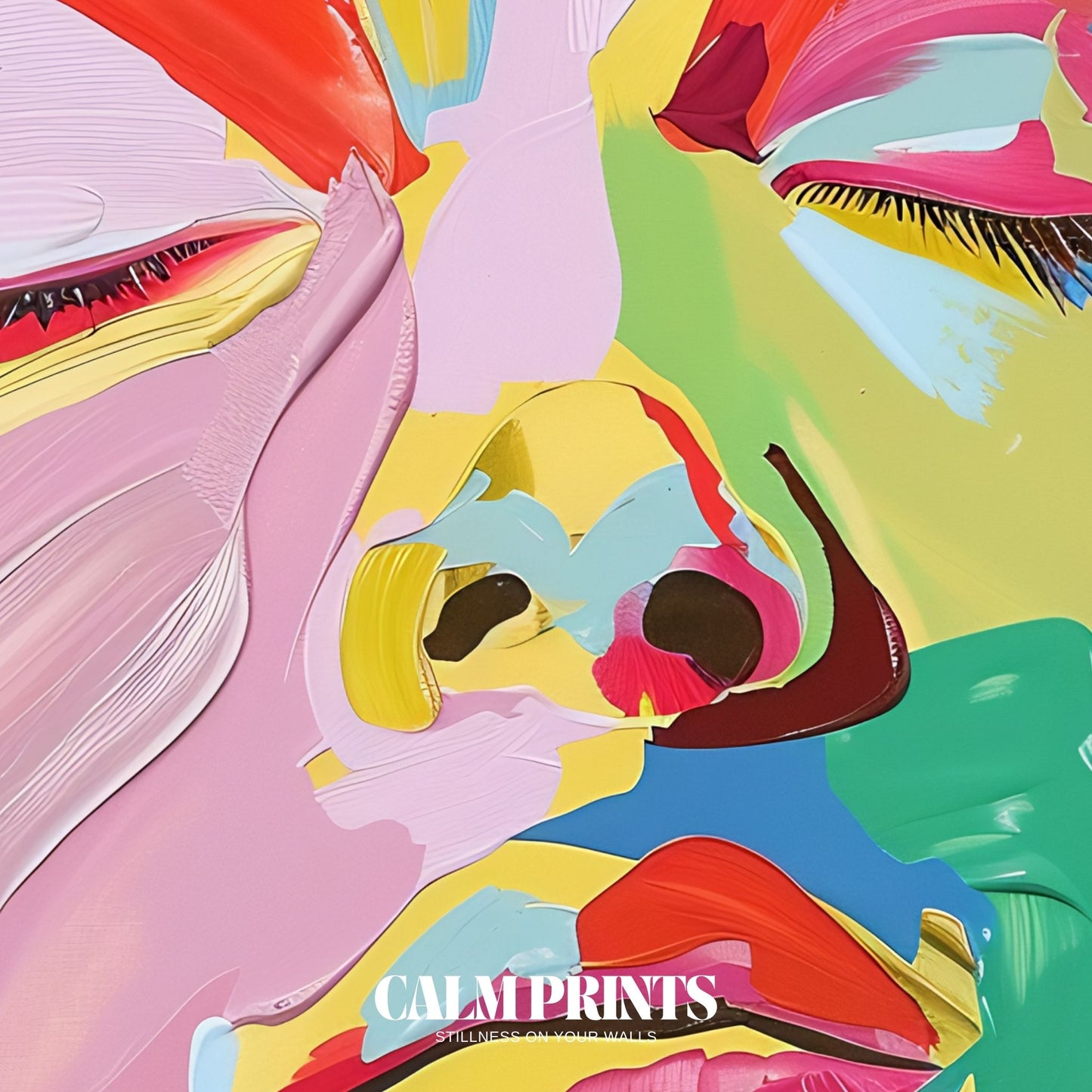 Artwork of an artistic portrait using colour balance to convey peace
