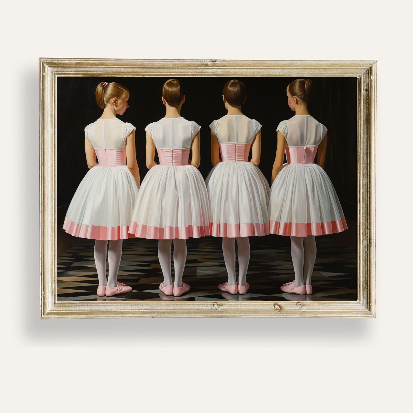 Graceful ballet dancers in perfect harmony captured in artistic motion