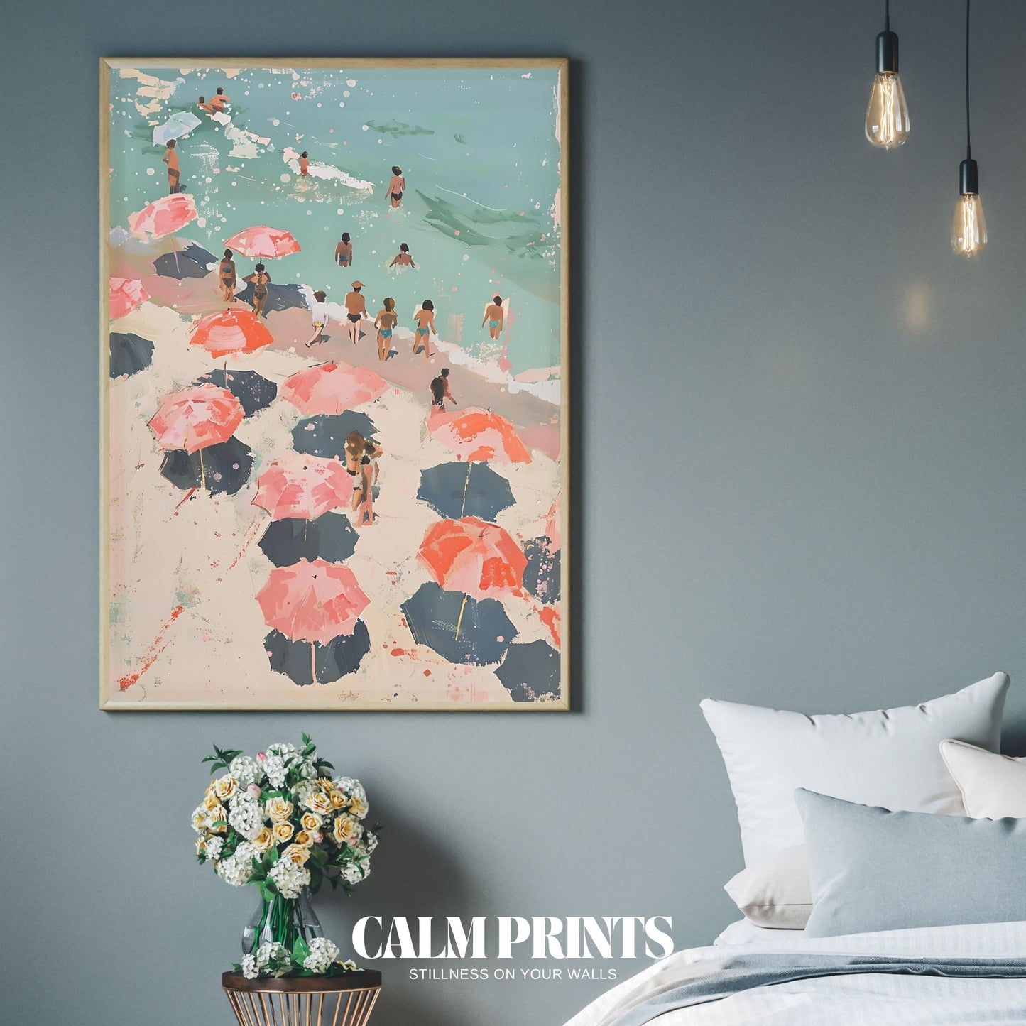 Blissful beach walk under a bright sky and soothing ocean breeze