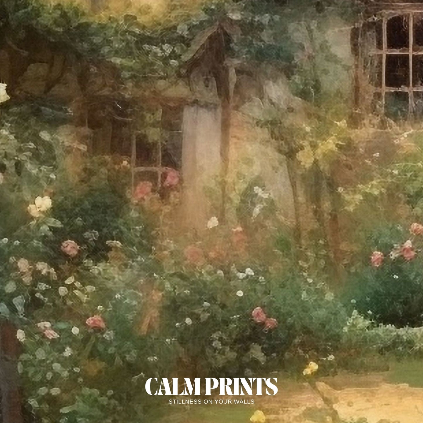 Cottage garden scene with walls and paths wrapped in seasonal blooms
