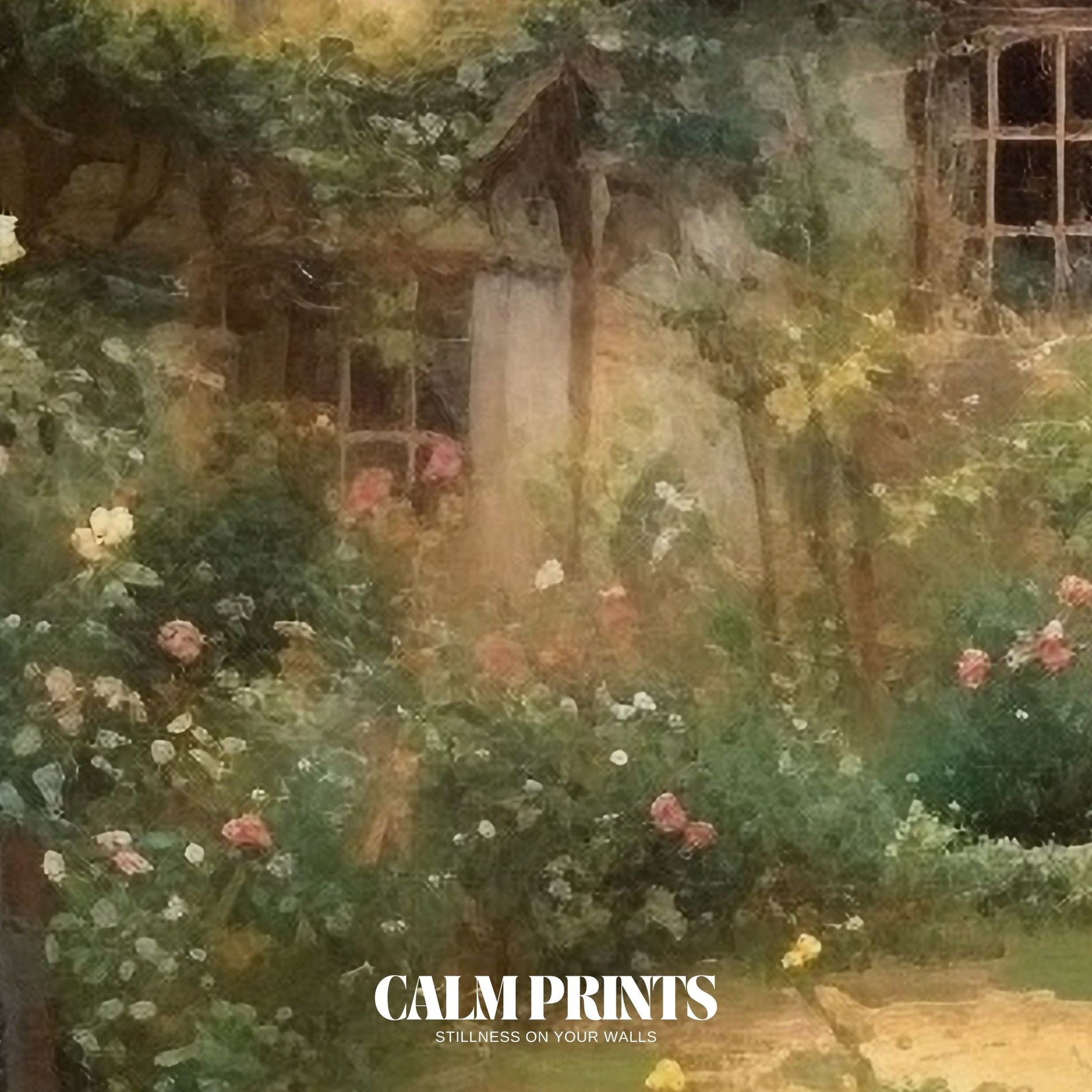 Cottage garden scene with walls and paths wrapped in seasonal blooms
