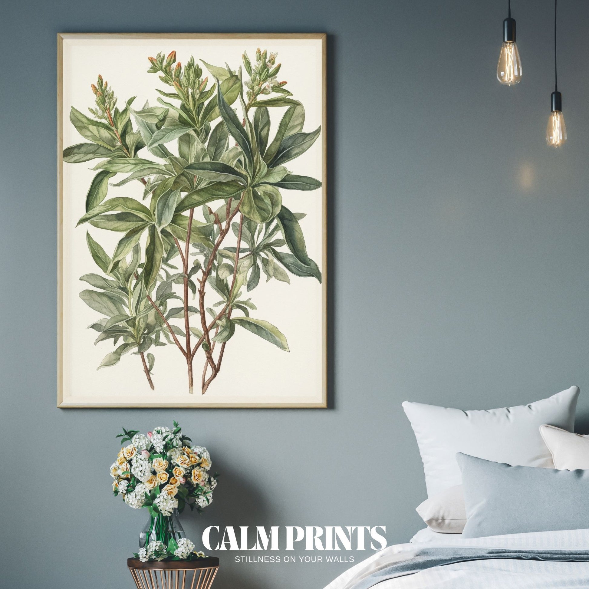 Peaceful botanical scene with flowers in full bloom and fresh colour
