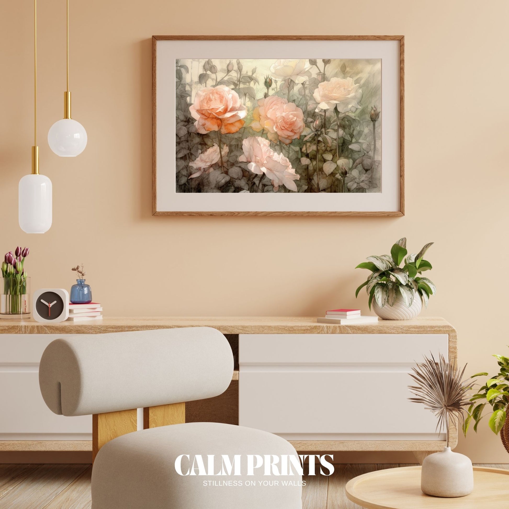 Floral dreamscape filled with harmonious blossoms and poetic charm
