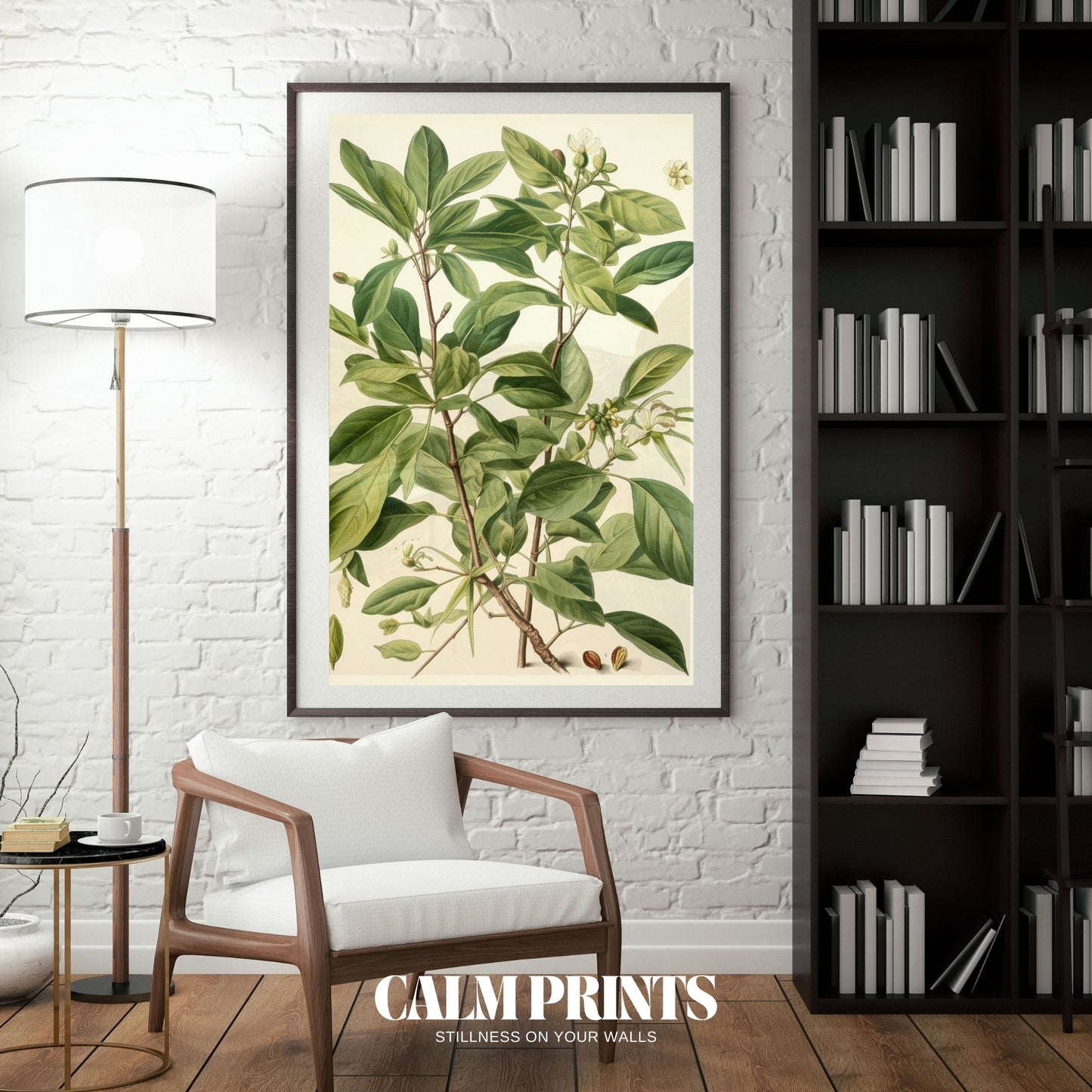 Illustration of green foliage in a timeless, elegant botanical design
