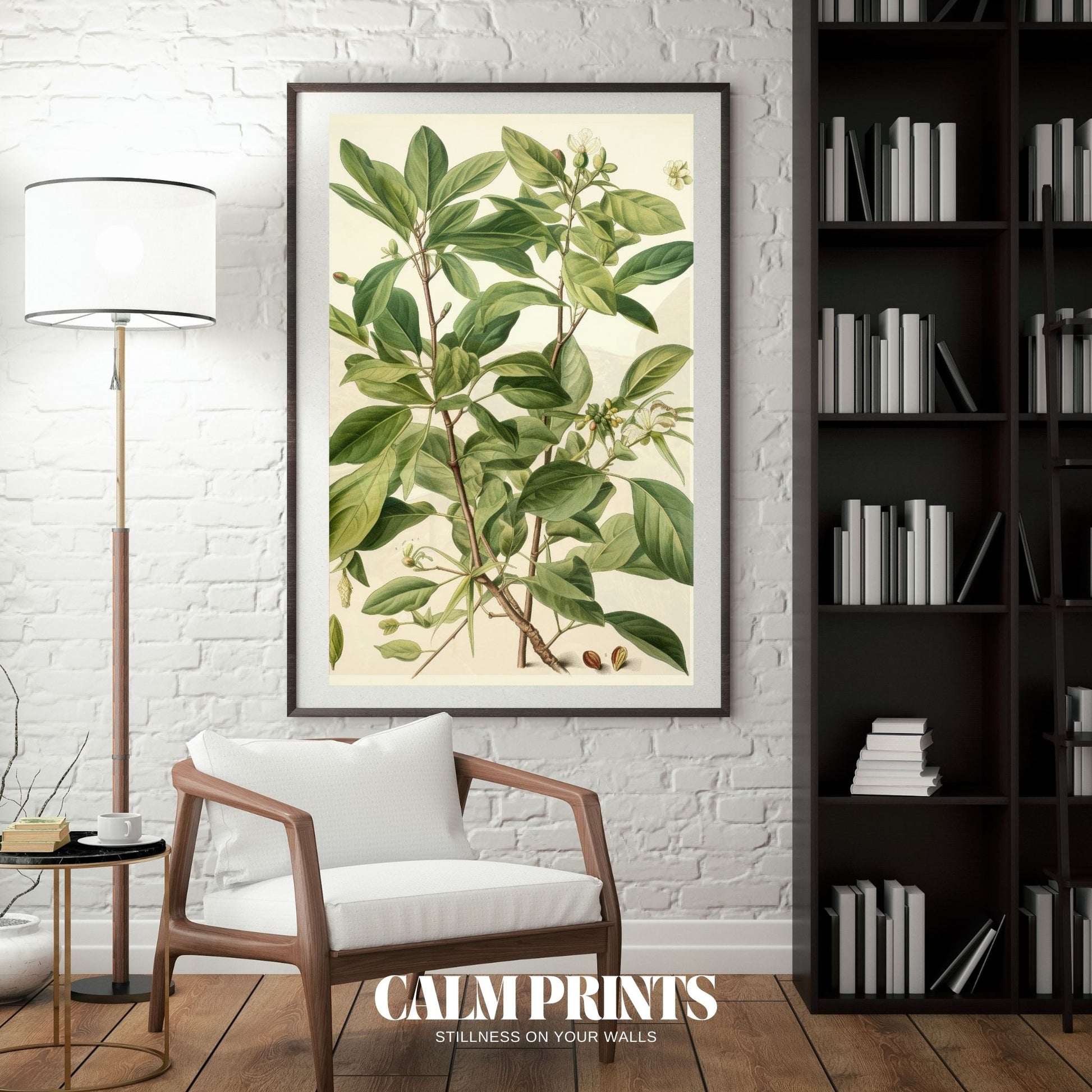 Illustration of green foliage in a timeless, elegant botanical design
