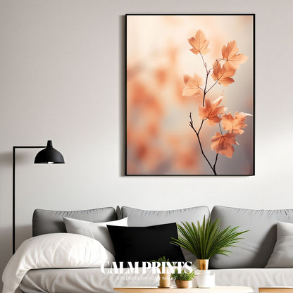 Peaceful autumn foliage captured in calm, light-filled photography