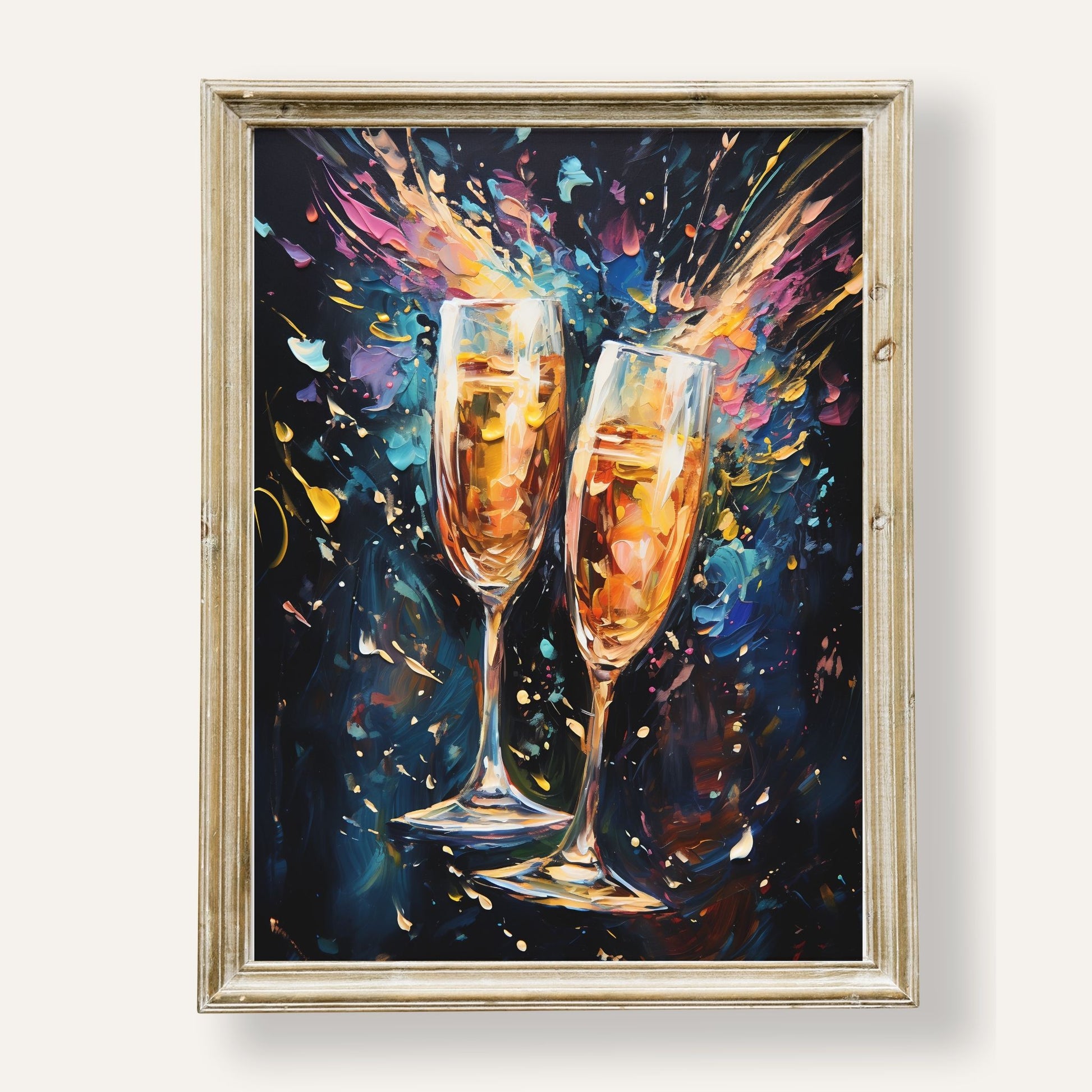 Dynamic splash of colour capturing the energy and joy of celebration
