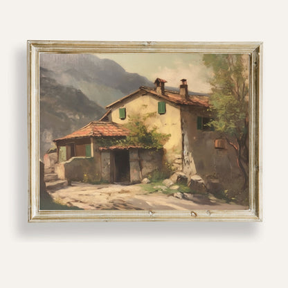 Charming rustic cottage nestled in nature with weathered stone and warm charm
