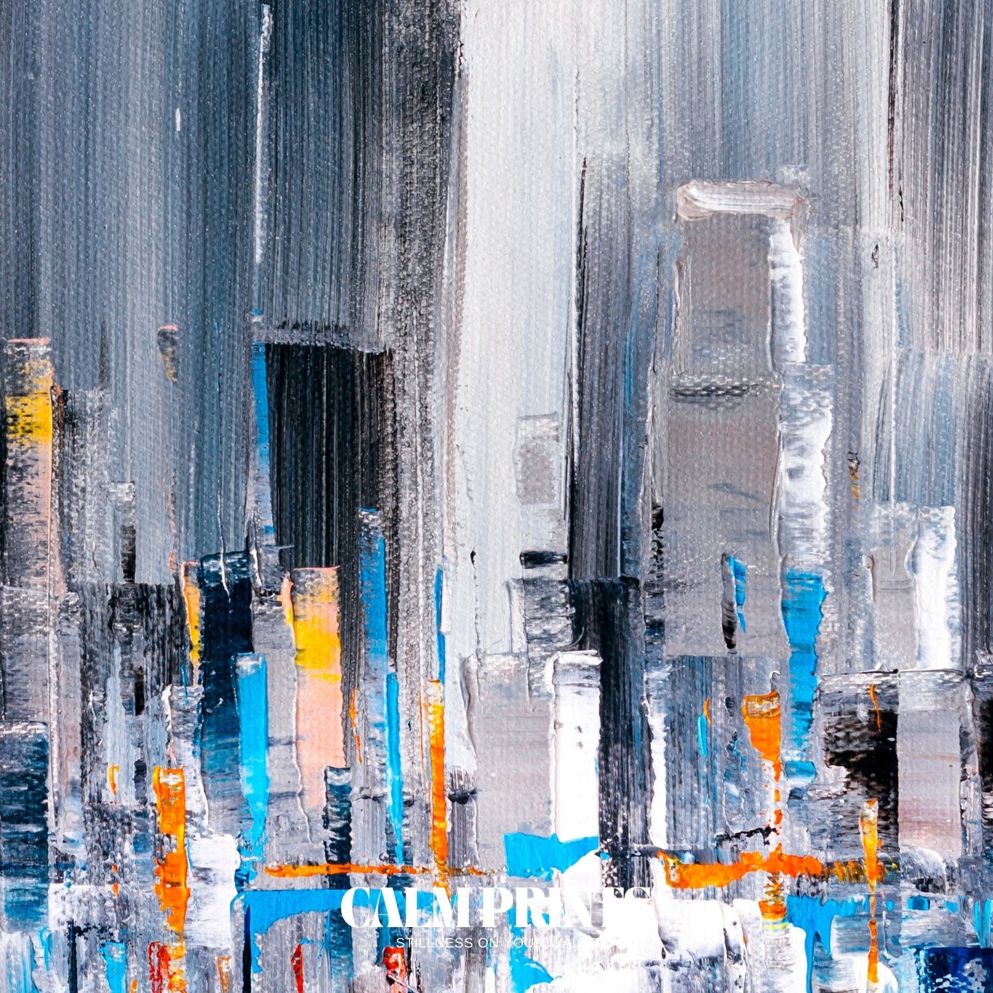 Blurred lights of the city reflected in a moody and artistic abstract piece
