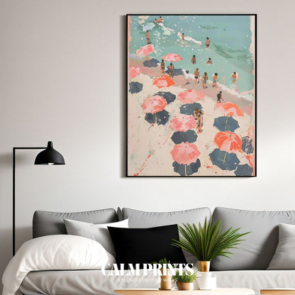 Print of a calm beach moment filled with sunshine and serenity