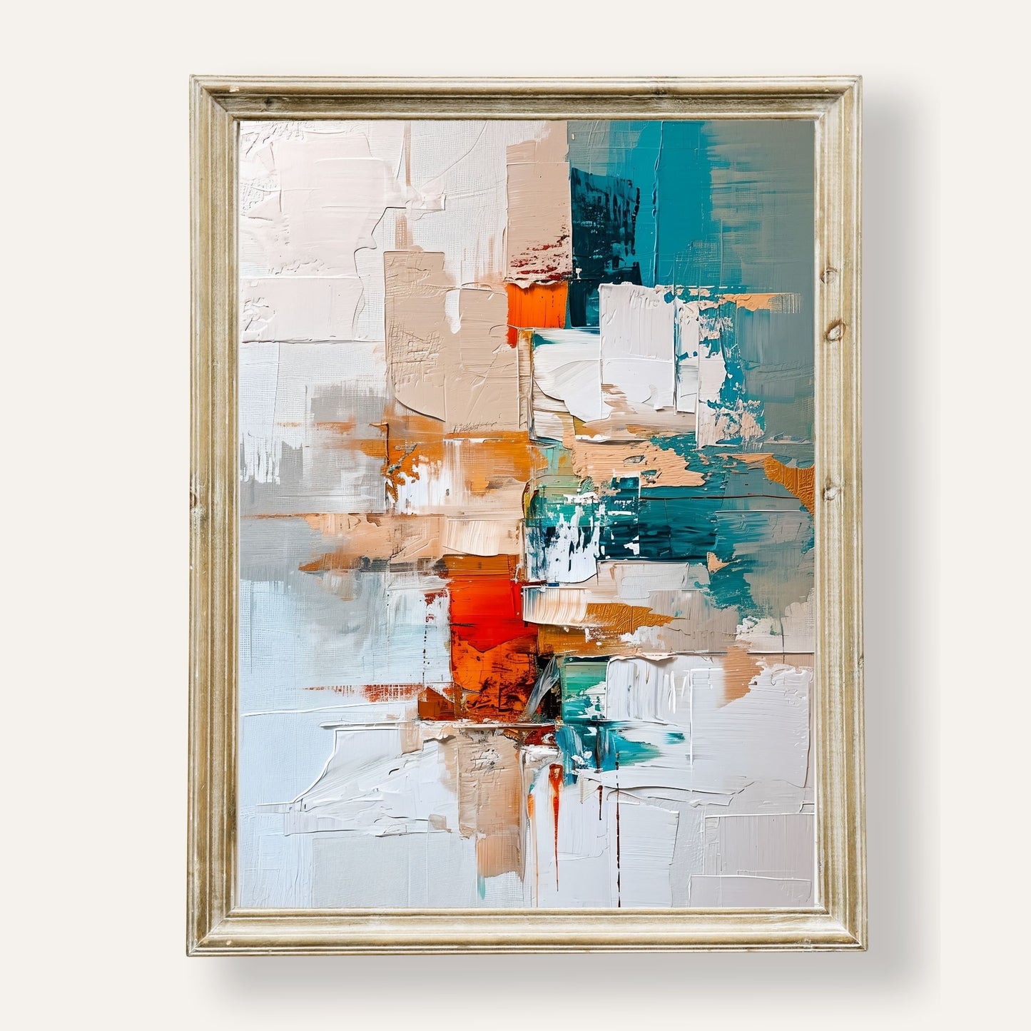 Vibrant abstract canvas artwork bursting with colour and expressive brushstrokes
