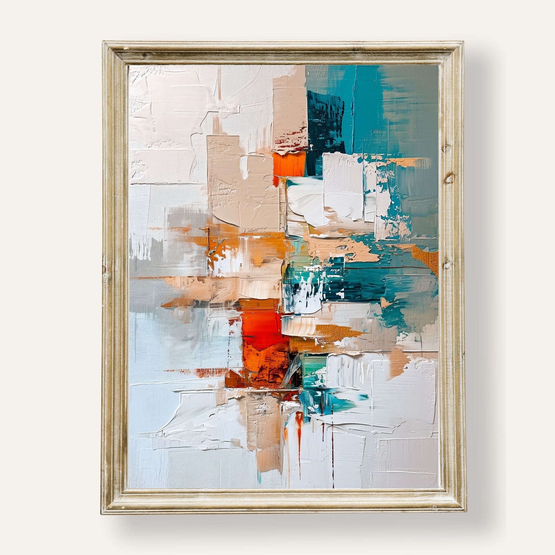 Vibrant abstract canvas artwork bursting with colour and expressive brushstrokes
