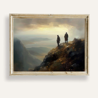 Peaceful mountain view inviting quiet reflection and still contemplation
