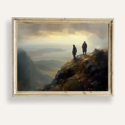 Peaceful mountain view inviting quiet reflection and still contemplation
