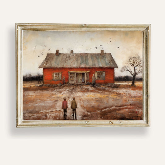 Charming country cottage nestled in a peaceful rural landscape
