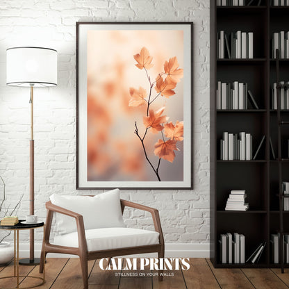 Artful image of crisp autumn leaves in a still and quiet moment