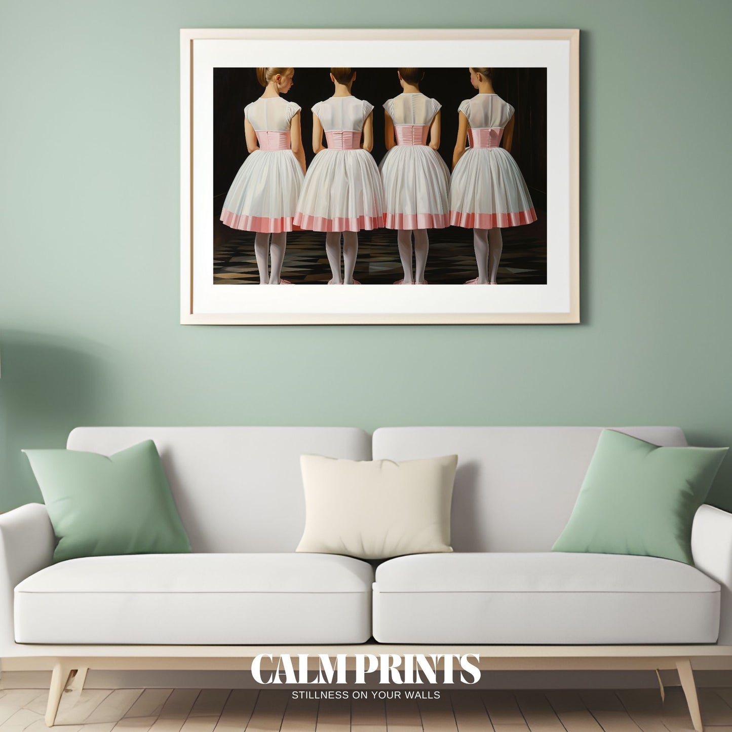 Ballet duo in flowing motion, expressing harmony and poise