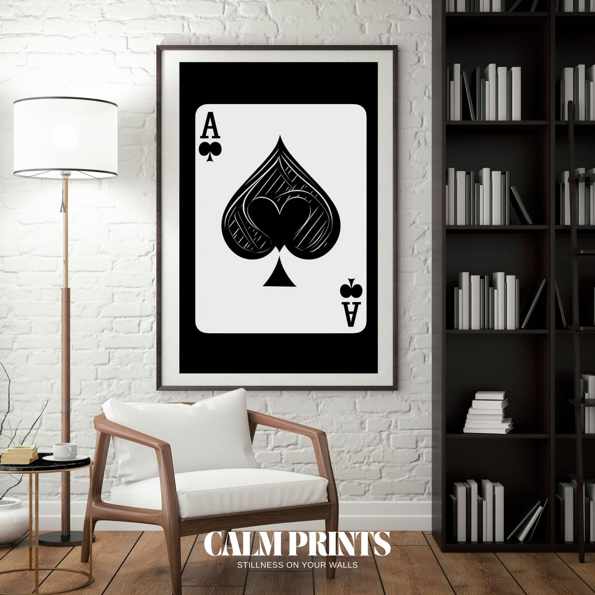 Designer wall art with an artistic Ace of Spades composition