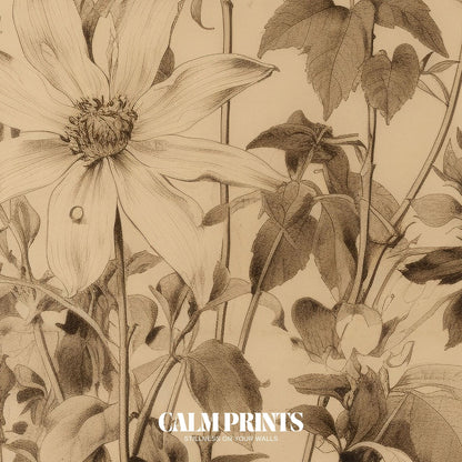 Detailed plant illustration with vintage aesthetics and fine craftsmanship
