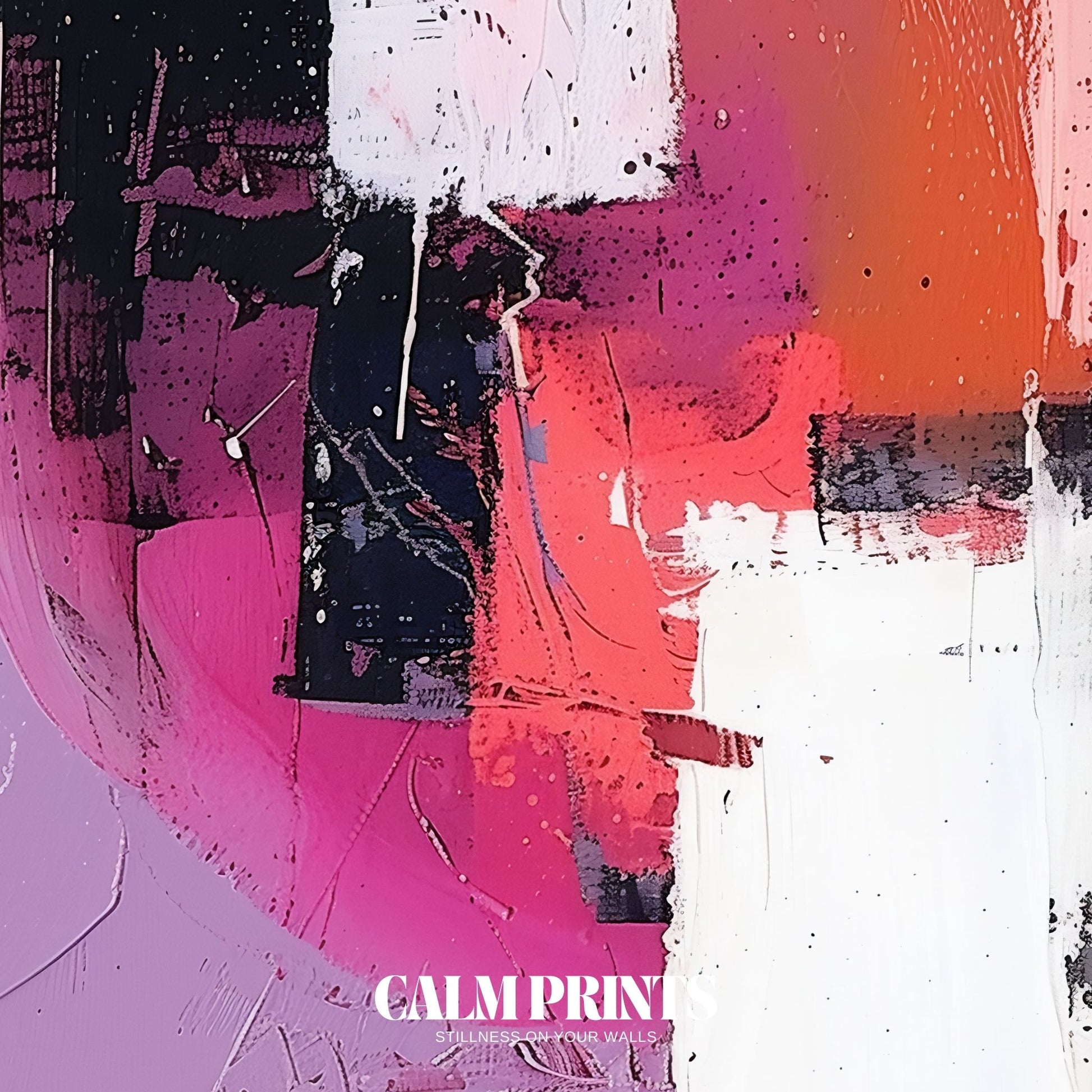 Artwork full of movement and bold colour in abstract design
