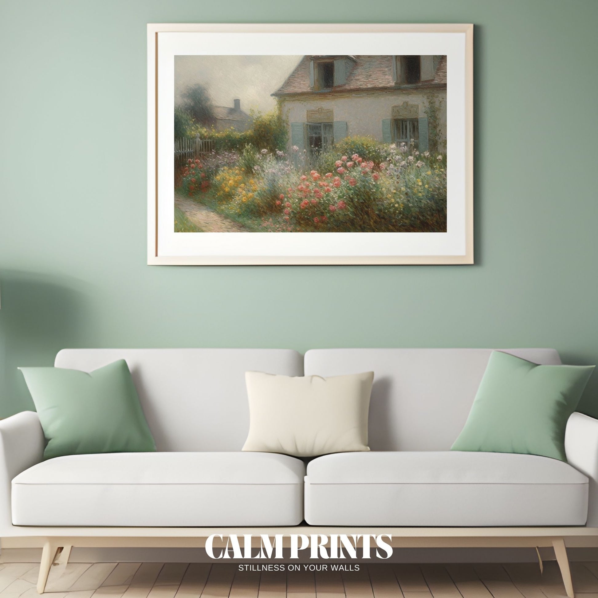 English cottage garden in bloom, filled with colour and countryside calm
