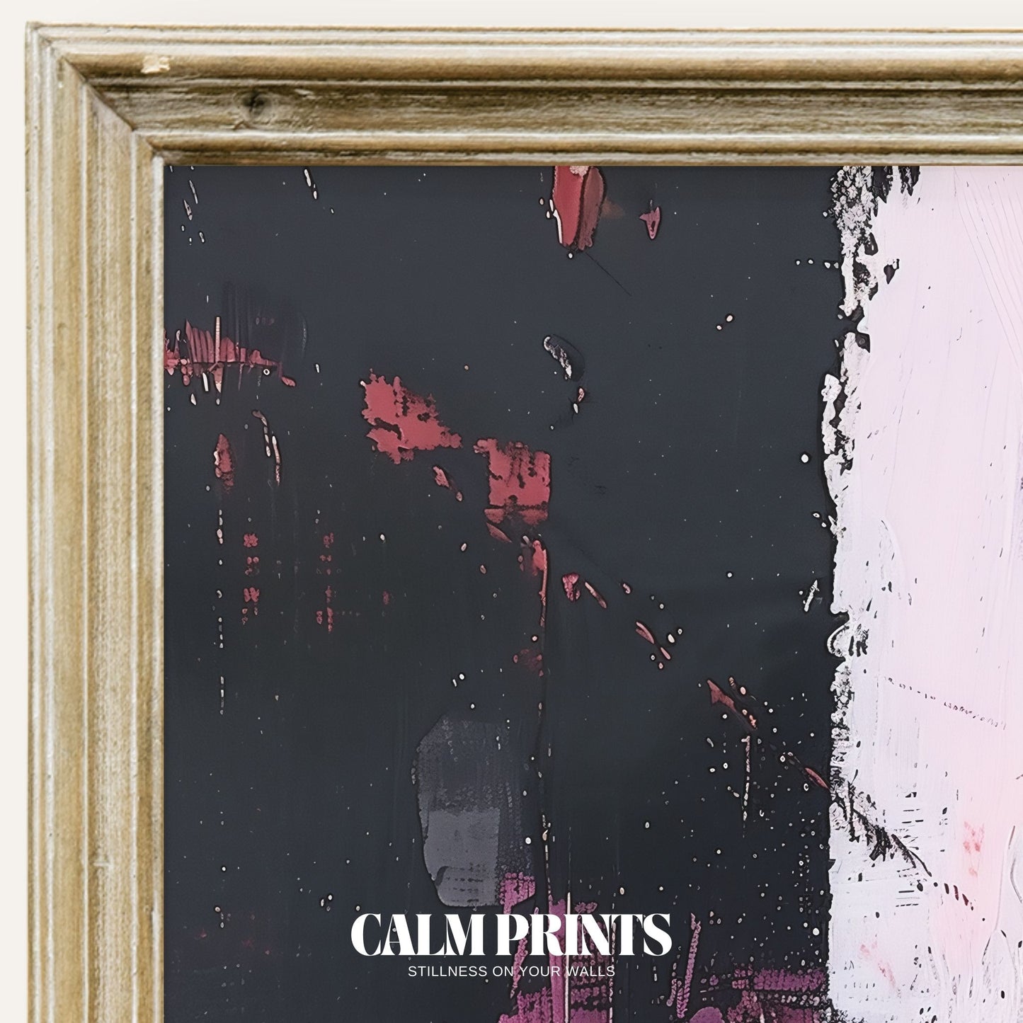 Expressive art print featuring bold colours and dynamic abstract forms
