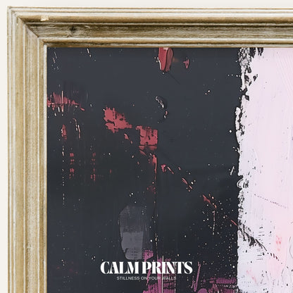 Expressive art print featuring bold colours and dynamic abstract forms
