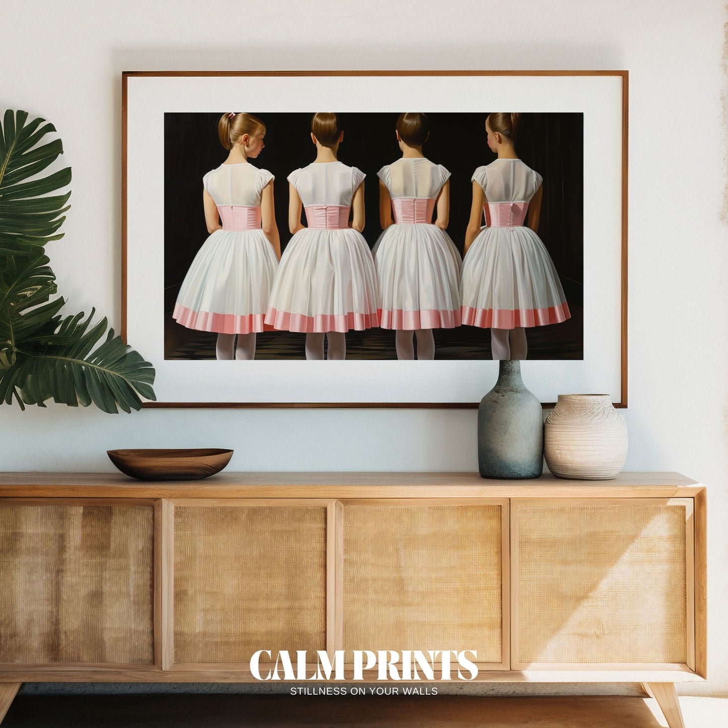 Fluid performance of ballet dancers moving as one in perfect rhythm