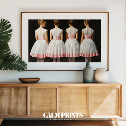 Fluid performance of ballet dancers moving as one in perfect rhythm