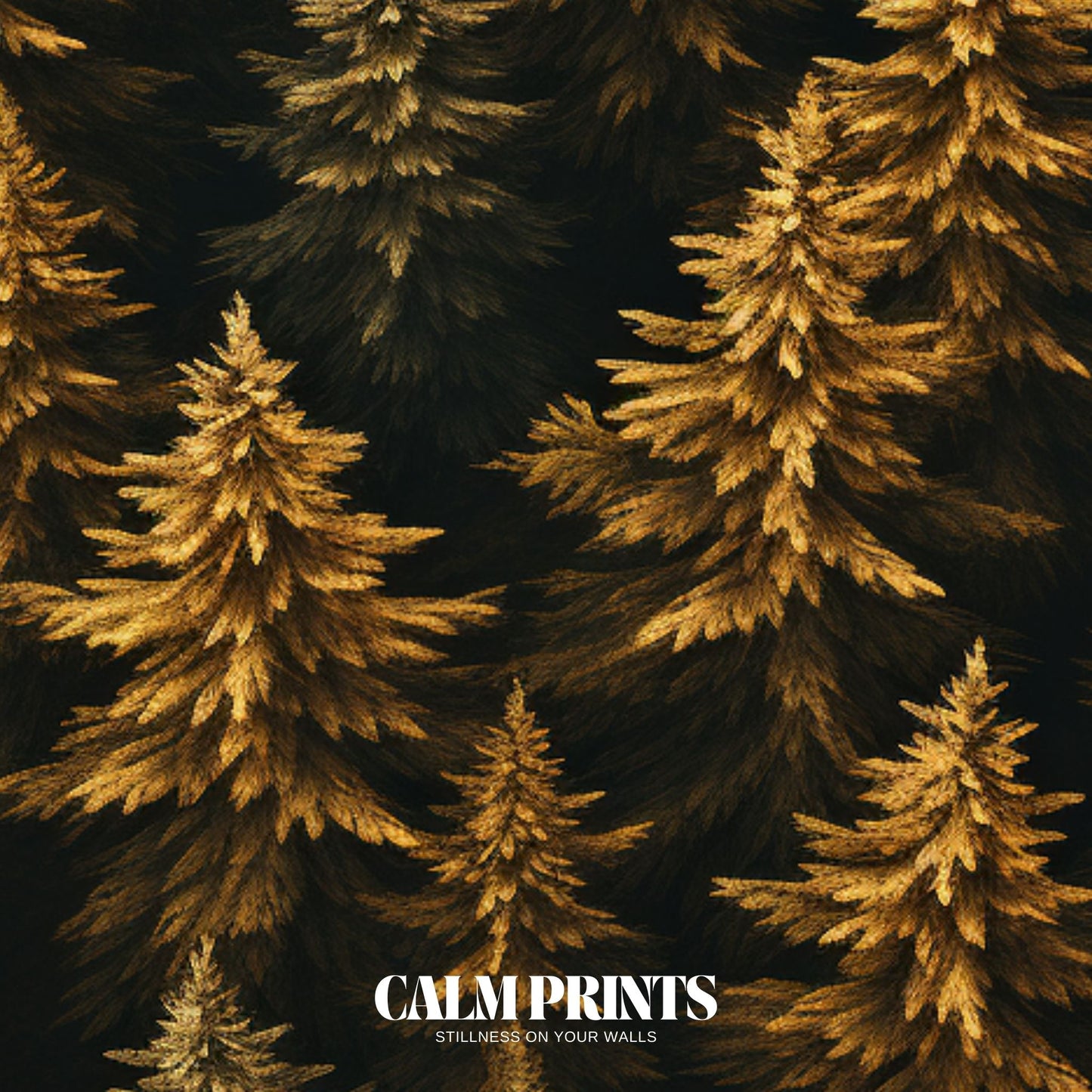 Photographic art of a forest canopy during peak autumn colours