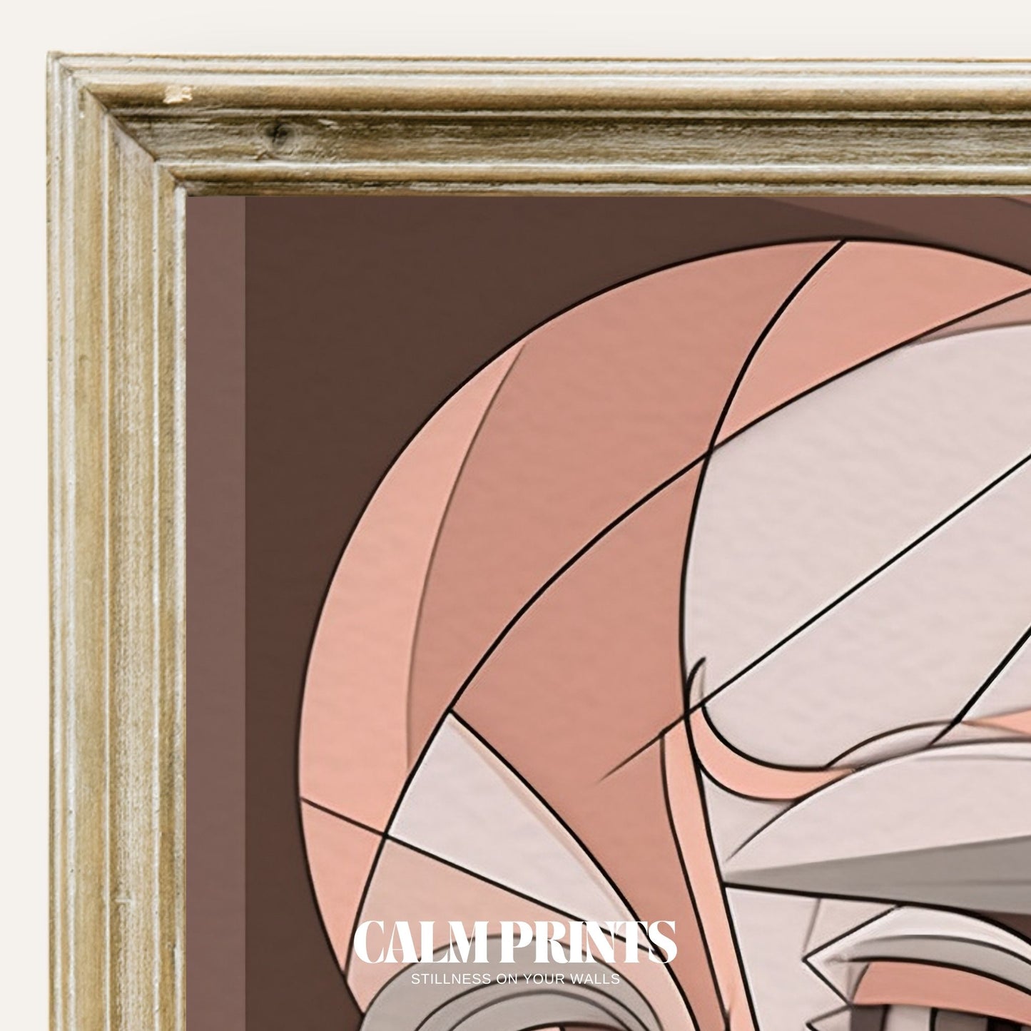 Poster of a stylised face composed of geometric abstract forms