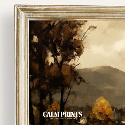 Golden hillside scene capturing the calm beauty of autumn days