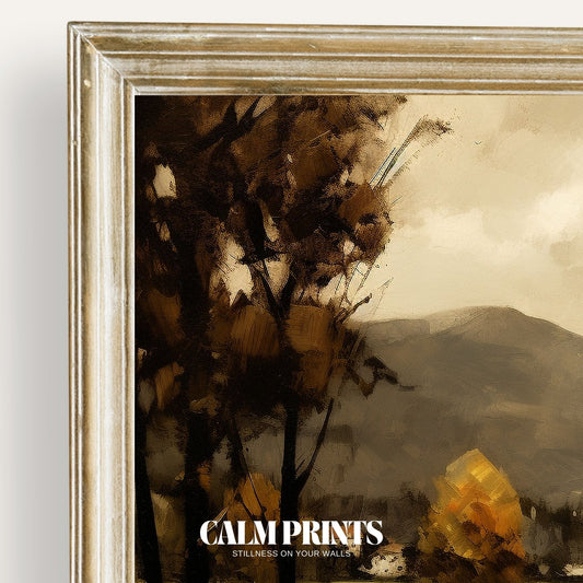 Golden hillside scene capturing the calm beauty of autumn days