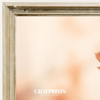 Golden autumn leaves captured in a tranquil natural setting