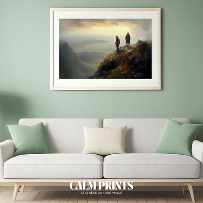 Nature art featuring a highland view designed to inspire thoughtful stillness
