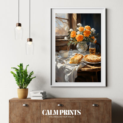 Artwork of a lazy afternoon filled with hygge charm and soft stillness
