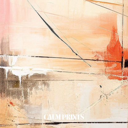 Light-toned abstract painting in harmonious pastel shades
