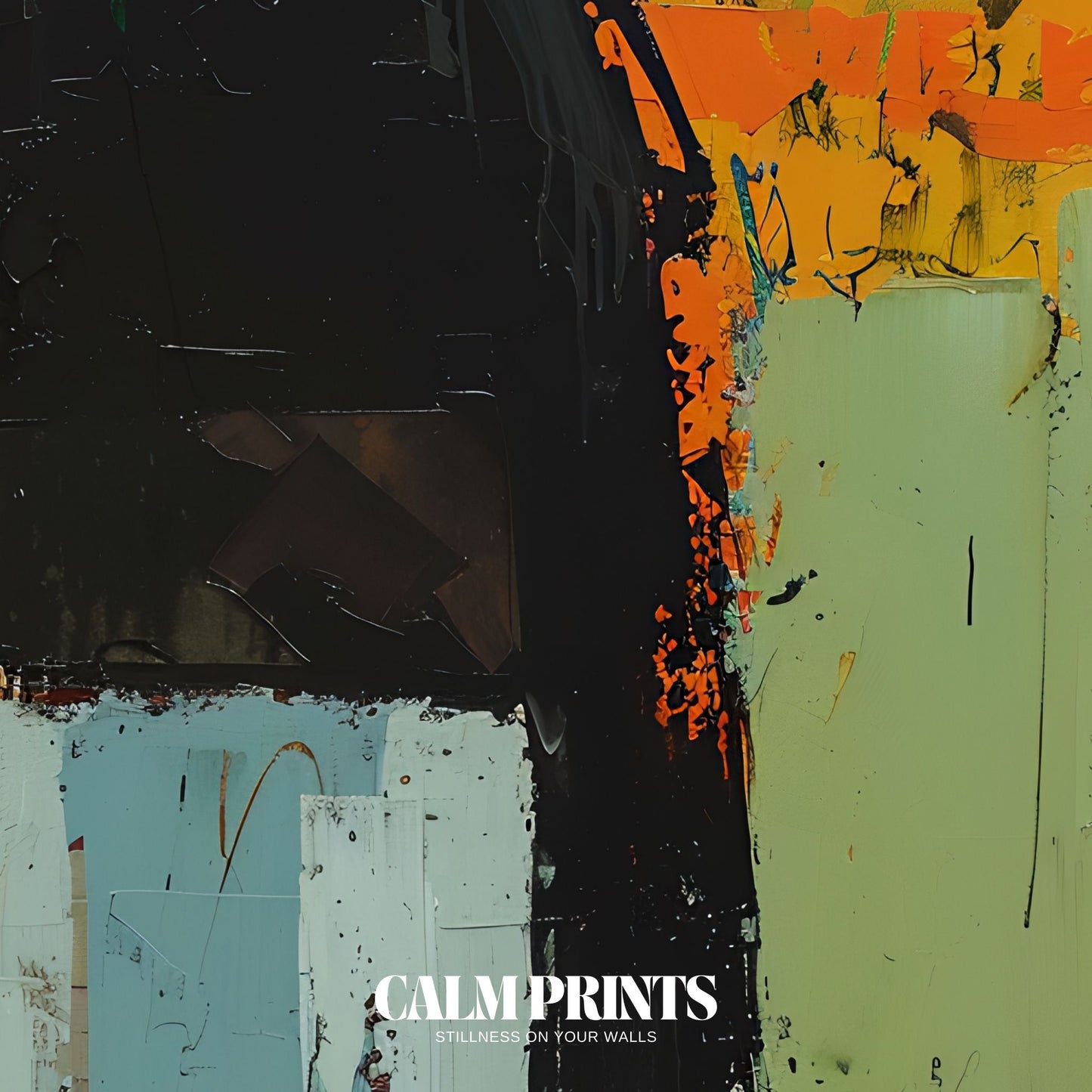 Lonely abstract landscape print filled with mood and introspection