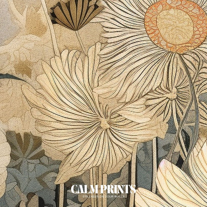 Minimal botanical poster highlighting a single bloom with serene presence
