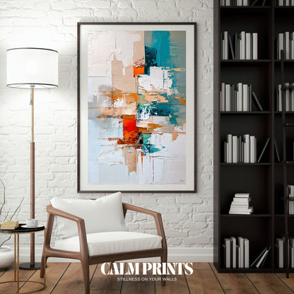 Modern abstract artwork showcasing vivid tones and energetic strokes
