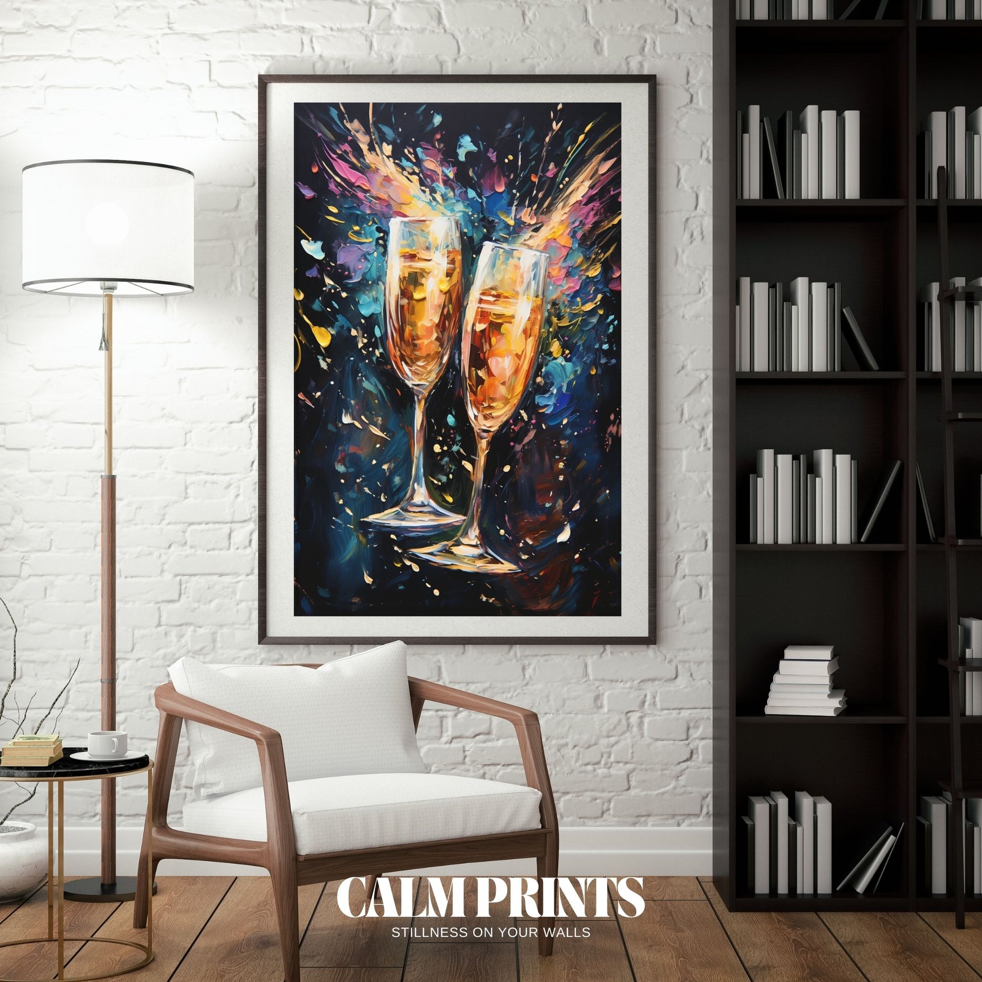 Modern splash of colour that radiates happiness and artistic energy
