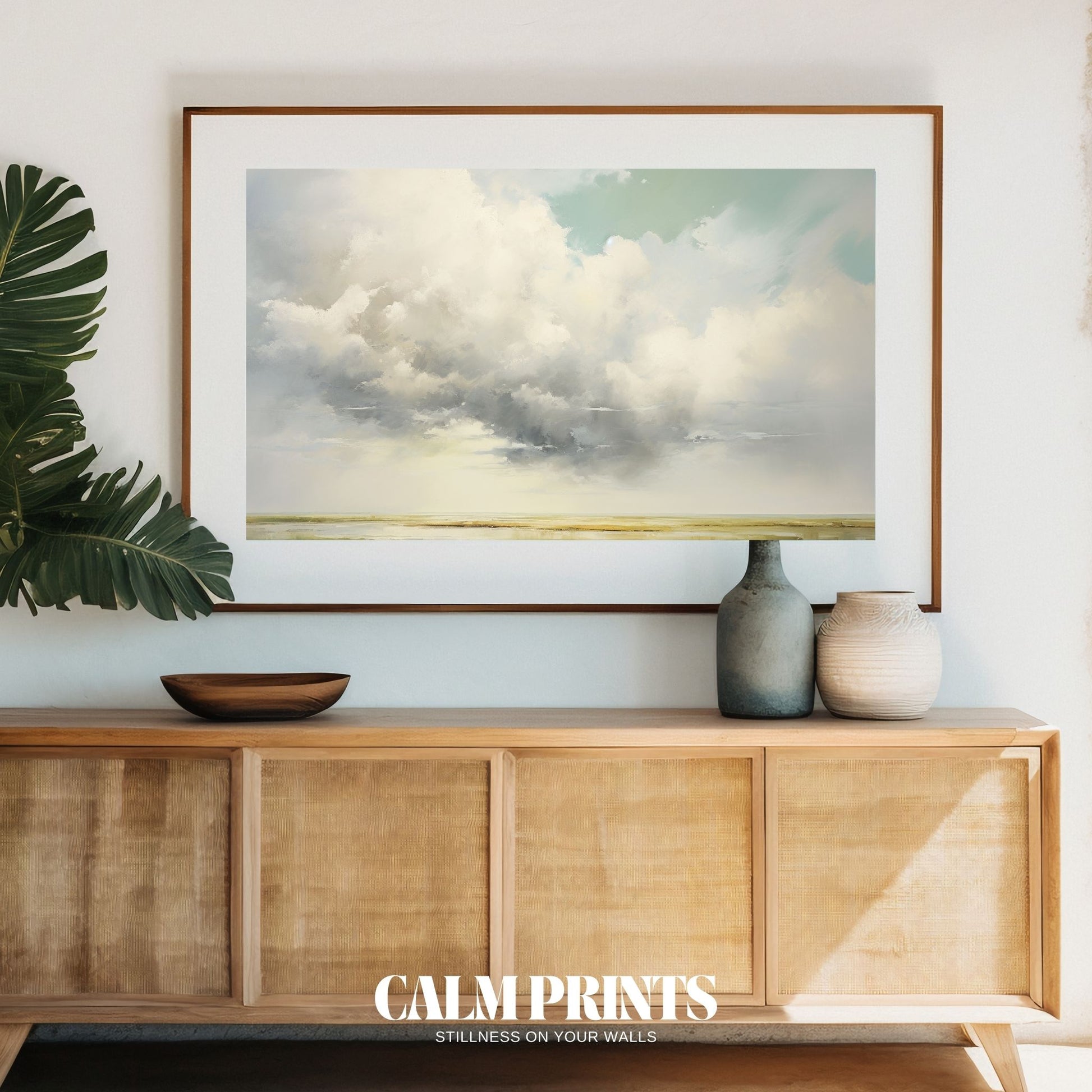 Countryside meadows under muted skies evoking peace and stillness
