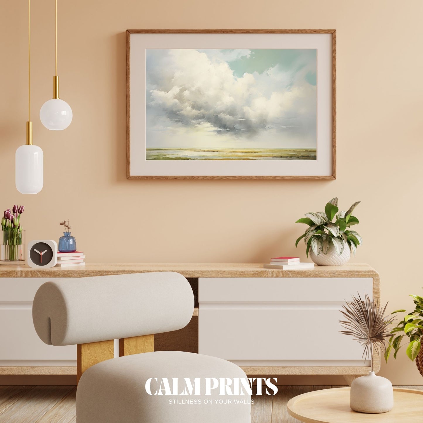 Artwork of rural fields captured on an overcast day with natural beauty
